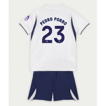 Tottenham Hotspur Pedro Porro #23 Maglia Gara Casa Repliche 2026-27 Bambino Maniche Corte